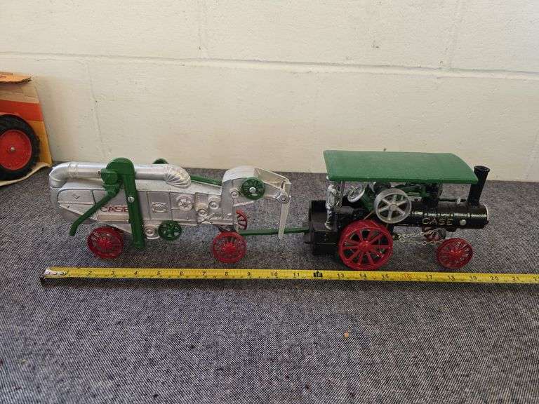 CASE STEAM ENGINE AND THRESHING MACHINE TOY