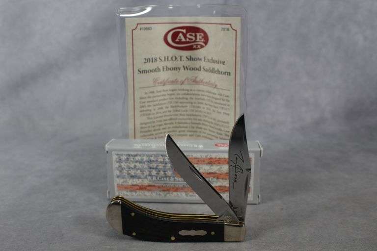 2018 CASE SADDLEHORN SMOOTH EBONY TB72110 WITH COA