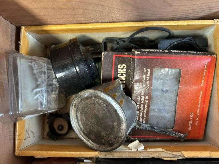 Mattamuskeet Wooden Sportsman's Box w/ Misc. Gun Supplies