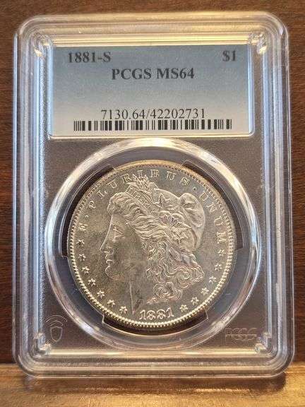 1881S MORGAN DOLLAR PCGS MS64