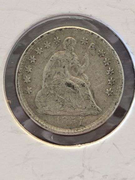 1857 SEATED HALF DIME VF