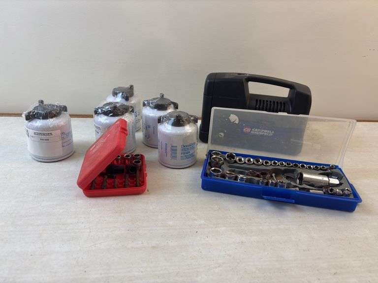 Sockets , fuel filters , portable air inflator