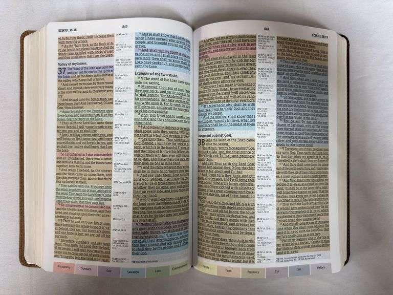 Rainbow Study Bible KJV Brown/Tan LeatherTouch