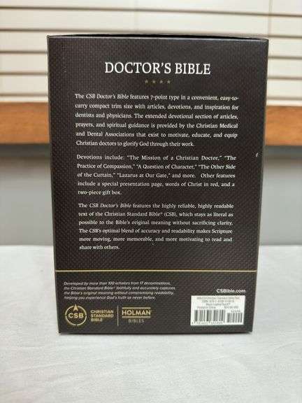 CSB Doctors Bible Black Leather Touch, CSB EMS Bible Navy LeatherTouch