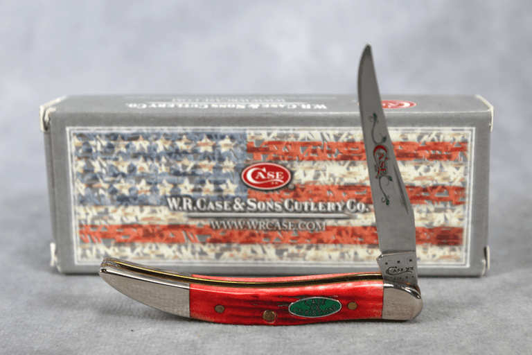 2012 CASE TINY TOOTHPICK RED CHRISTMAS SHIELD 610096