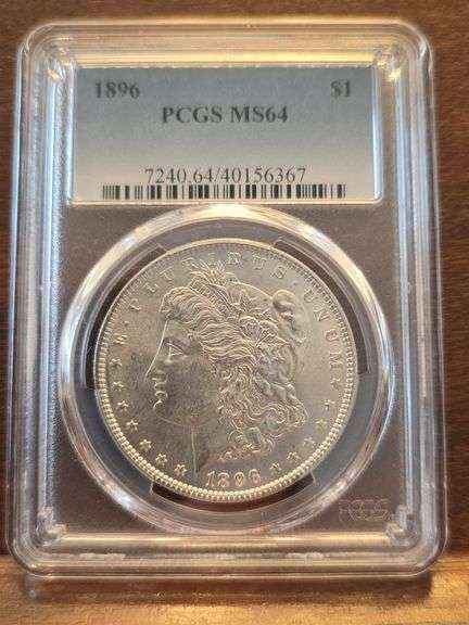 1896 MORGAN DOLLAR PCGS MS64