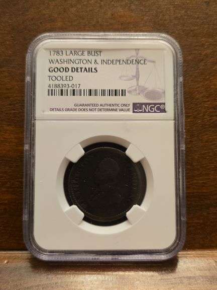 1783 LARGE BUST WASHINGTON & INDEPENDENCE NGC GOOD DETAILS