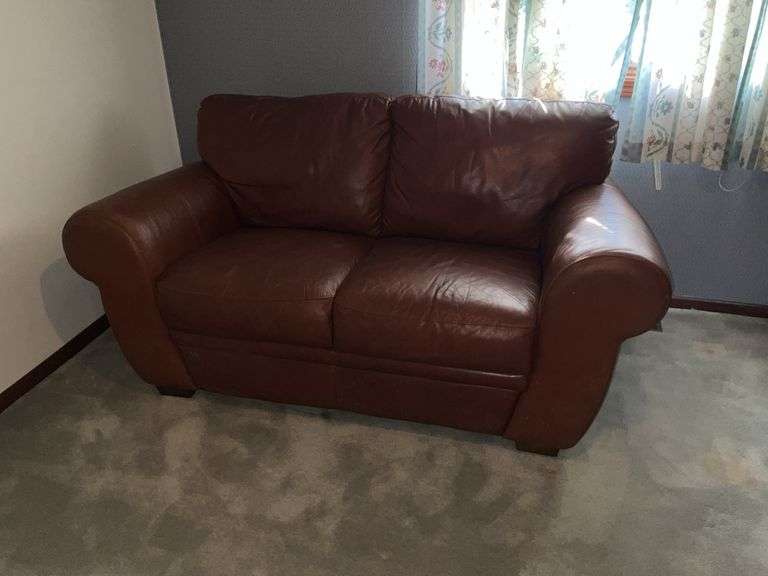 Pleather love seat