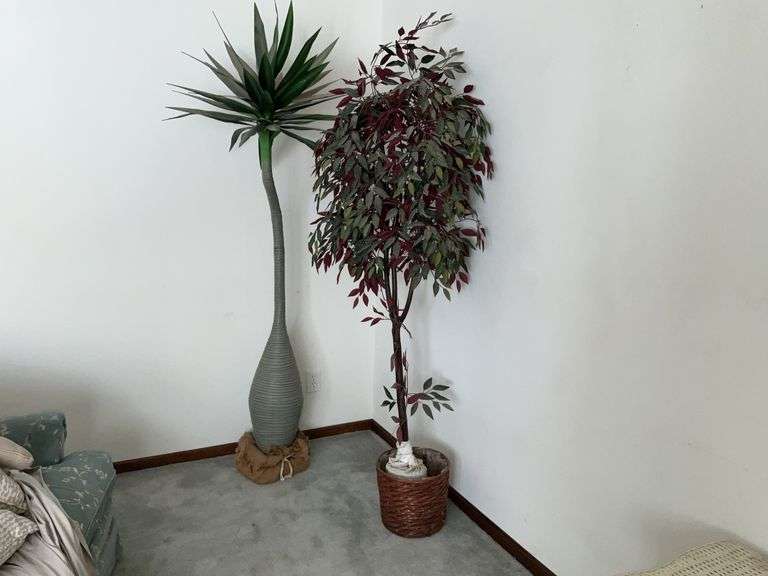 2 large house plants, fake