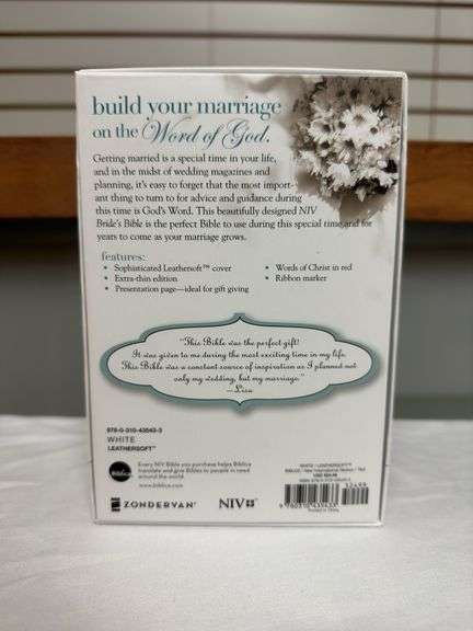 NIV Brides Bible White Leather Soft