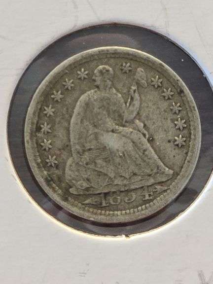 1854 SEATED HALF DIME F