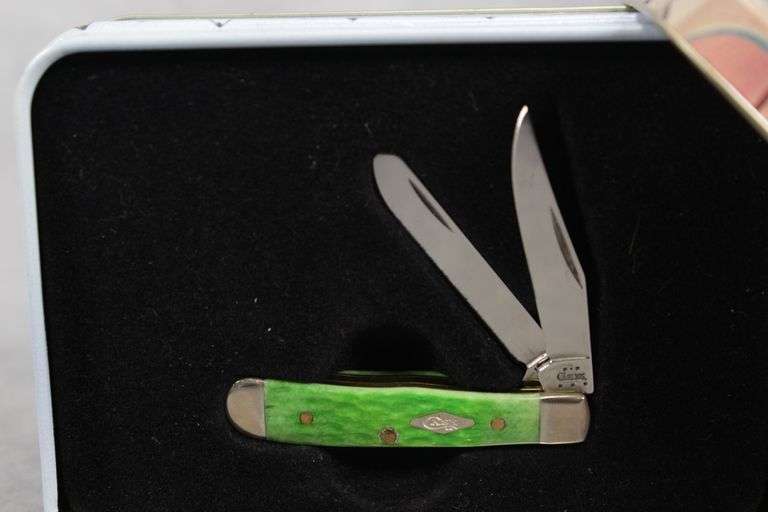 2003 CASE MINI TRAPPER GREEN BONE 62154 IN TIN