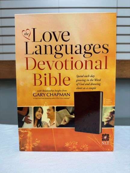 NLT Love Language Devotional Bible Brown Deluxe Softouch Edition, and One Year Pray for America NLT 