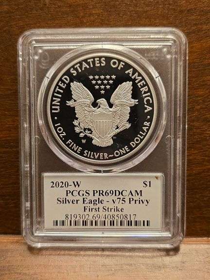 2020W SILVER EAGLE PCGS PR69DCAM V75 PRIVY RARE
