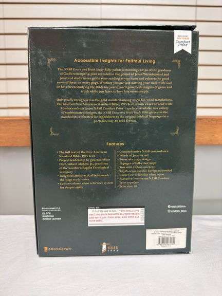 NASB Grace and Truth Study Bible Large Print Black Bonded Leather