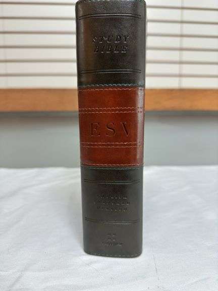 ESV Study Bible Trutone Forest/Tan Trail Design