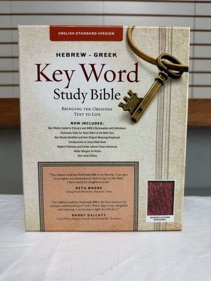 Hebrew-Greek Key Word Study Bible Burgundy Bonded Leather