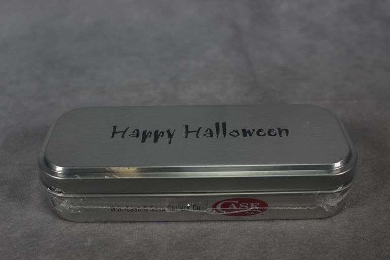 2019 CASE SOWBELLY BOSE HALLOWEEN BLACK SMOOTH BONE W/INLAY TB6139 NEW IN TIN