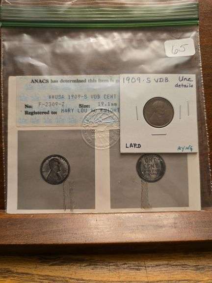 1909S VDB LINCOLN CENT UNC DETAILS ANACS