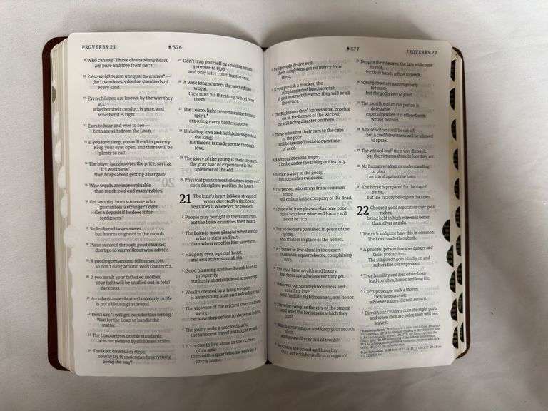 New Living Translation NLT Thinline Reference Bible Brown Genuine Leather