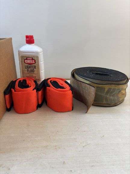 Lighter fluid , ratchet straps