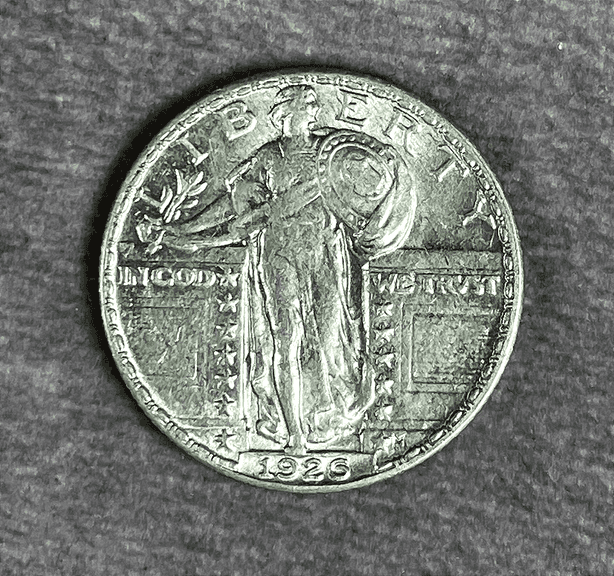 1926-P Standing Liberty Quarter with Luster  Incredible Coin!