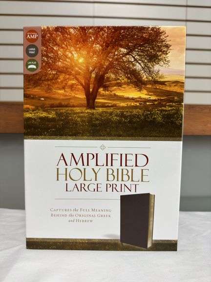Amplified Holy Bible Large Print Burgundy Bonded Leather