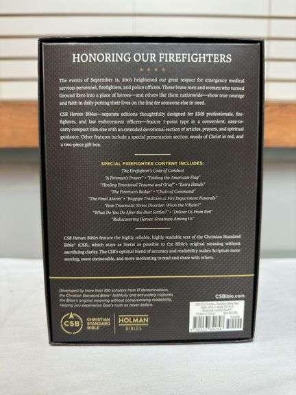 CSB Military Bible Burgundy Leather Touch, and CSB Firefighters Bible Burgundy LeatherTouch