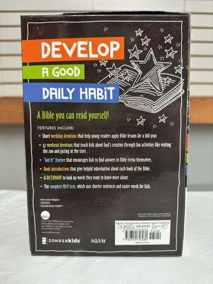 (2) Kids NIrV Devotional Bibles Lavender and Green Both Italian Duo Tone