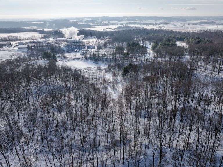 Parcel 2: 15.6 Acres w/ 899’ frontage. Mostly wooded with pond & blinds.