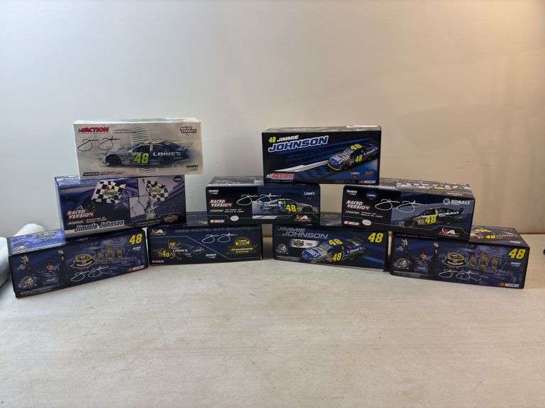 9 Jimmy Johnson Model Race Cars 1/24th scale