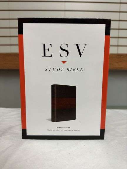ESV Study Bible Trutone Forest/Tan Trail Design