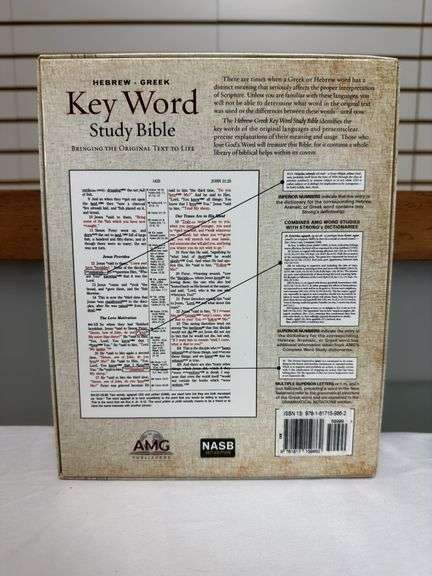 Hebrew-Greek Key Word NASB Study Bible Burgundy Bonded Leather