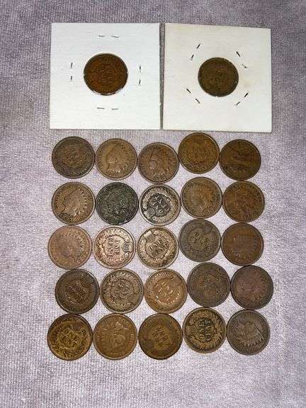 (27) Indian Head Cents 1881-1908  Nice mix