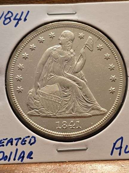 1841 SEATED DOLLAR AU+ BETTER DATE