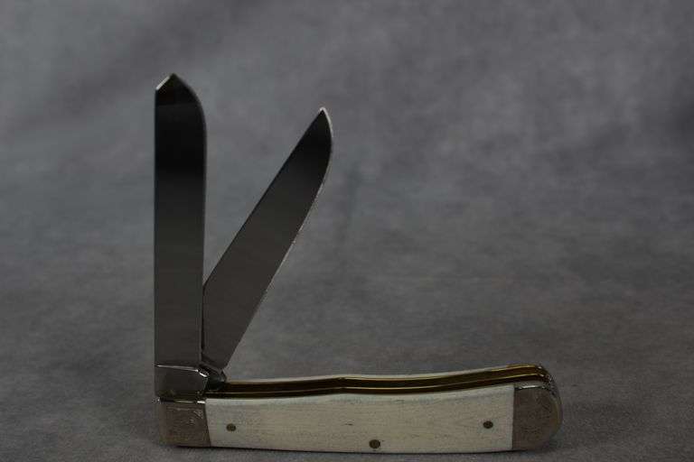 2015 CASE TRAPPER NATURAL BONE SEA/WHALE ETCH ENGRAVED BOLSTERS 6254