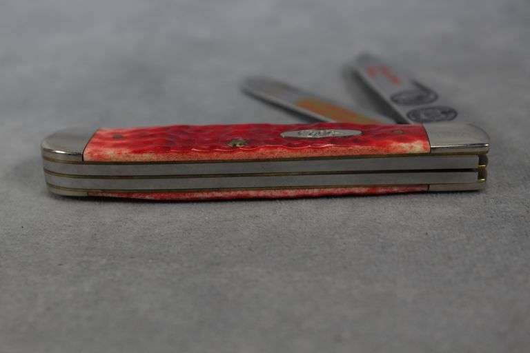 2002 CASE TRAPPER RED BONE INDIAN HEAD PENNY 6254