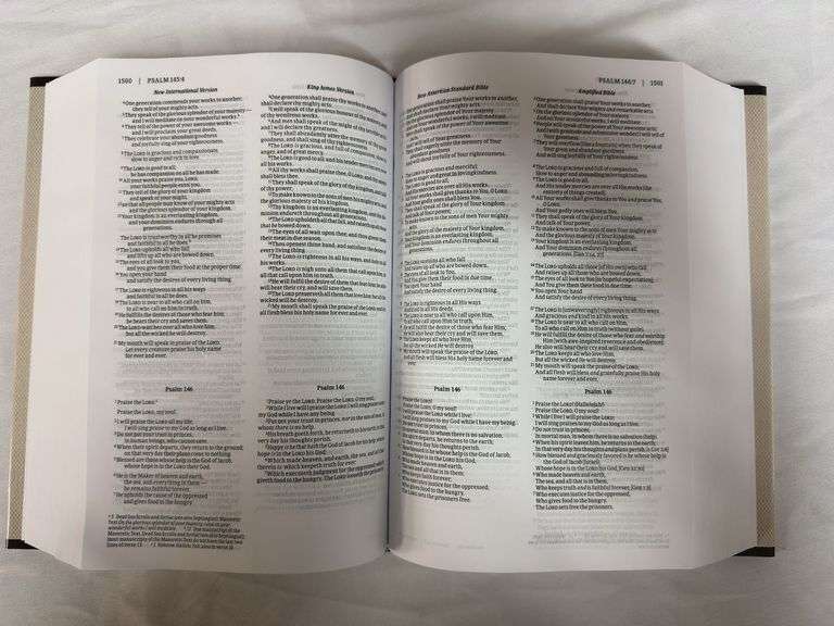 Parallel Bible Four Bible Versions Together NIV, KJV, NASB and AMP