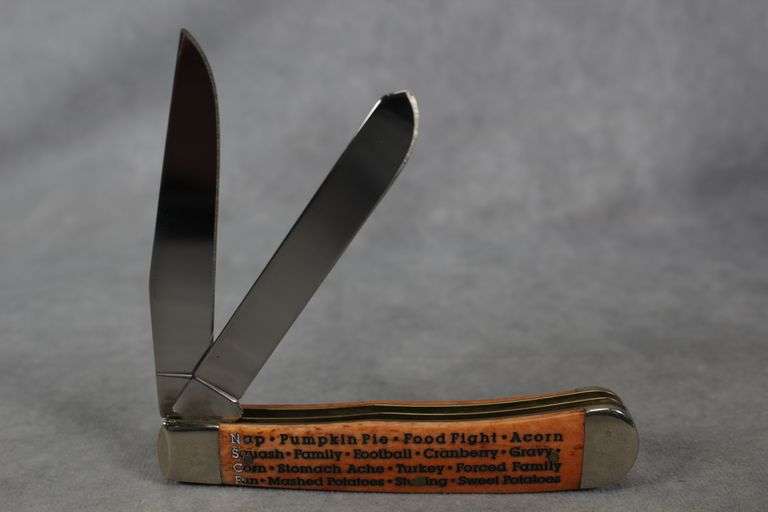 2007 CASE TRAPPER CHESTNUT BONE THANKSGIVING ETCH 6254