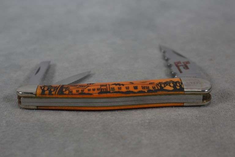 2008 CASE SEAHORSE WHITTLER PERSIMMON HALLOWEEN ETCH 6355WH