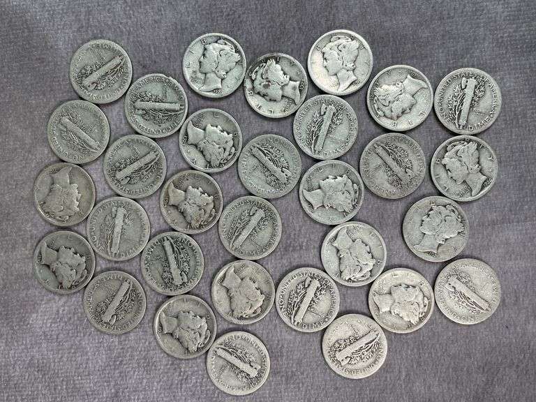 (30) Mercury Dimes 1916-1926