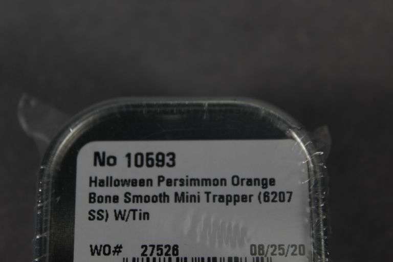 2020 CASE MINI TRAPPER HALLOWEEN PERSIMMON ORANGE BONE 6207 NEW IN TIN