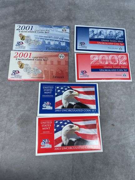 (3) Mint Sets 2001,02,03