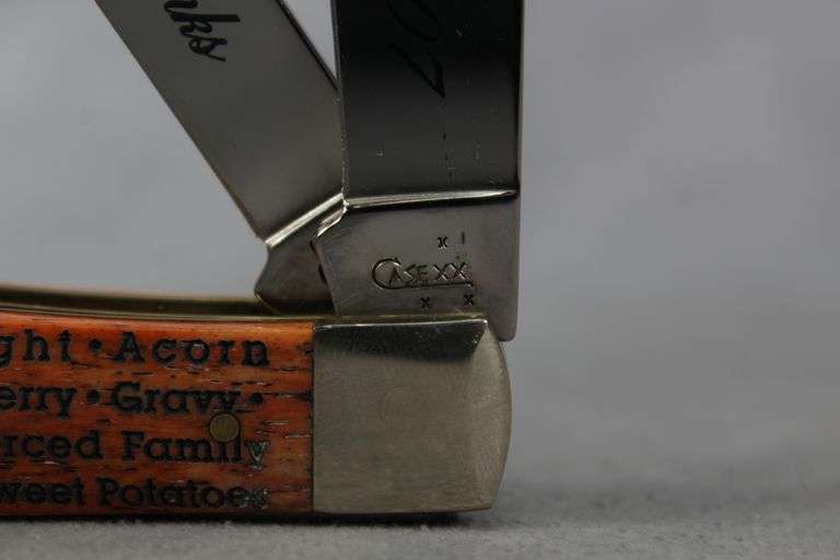 2007 CASE TRAPPER CHESTNUT BONE THANKSGIVING ETCH 6254