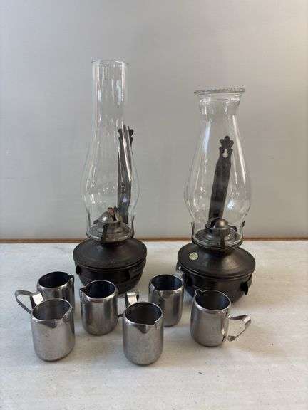 Oil lamps / silver cups