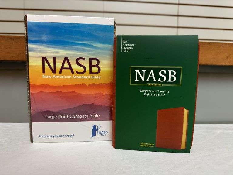 NASB Burnt Sienna Leather Touch, and NASB Large Print Compact Bible Brown Leather Tex
