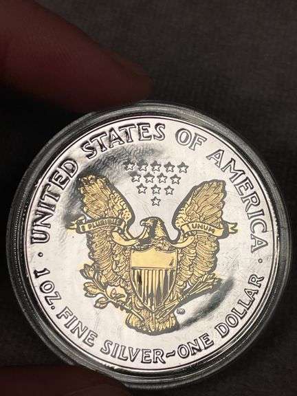 2005 Proof American Eagle with Gold Overlay Neat coin.