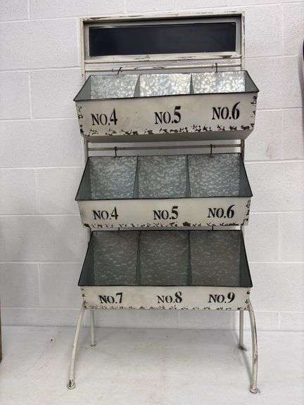 Metal Tin Display Rack 24” W 48” H