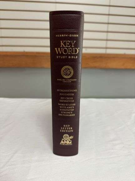 Hebrew-Greek Key Word Study Bible Burgundy Bonded Leather