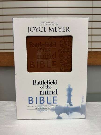 Battlefield of the Mind Amplified Bible Notes and Commentary by Joyce Meyer Brown Euroluxe